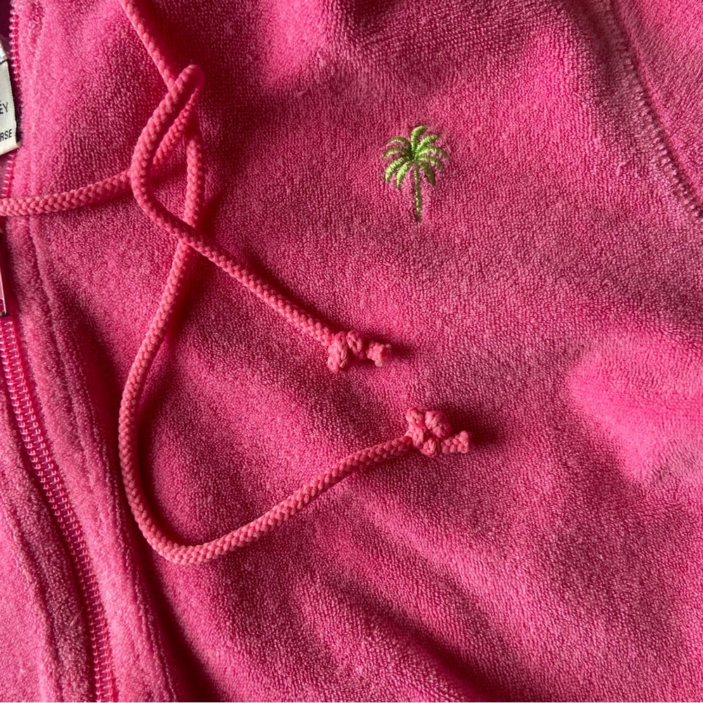 Vintage 90’s Lilly Pulitzer Terry Cloth Hooded Jacket - Picture 3 of 6